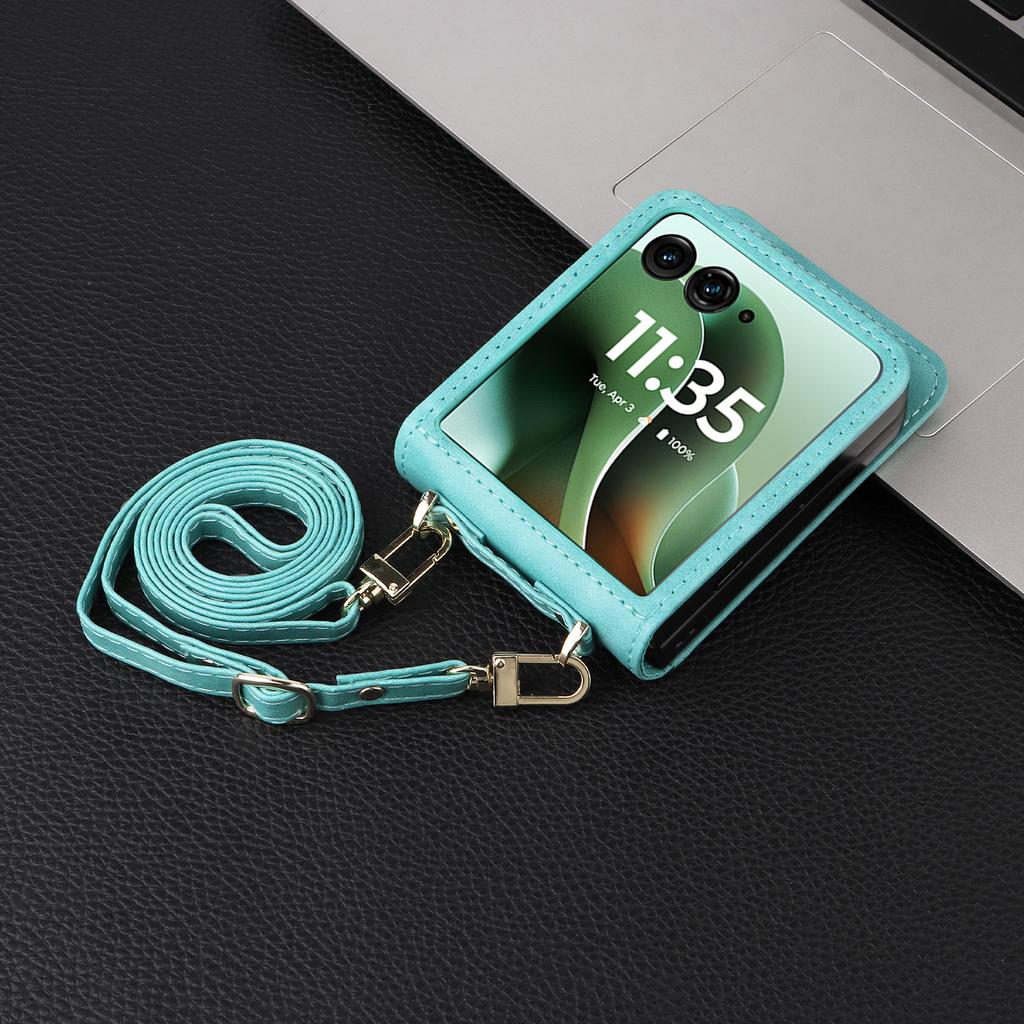 For Motorola Razr 60 Ultra 5G/Razr Ultra 2025 5G Case Card Slots Leather Phone Cover with Lanyard