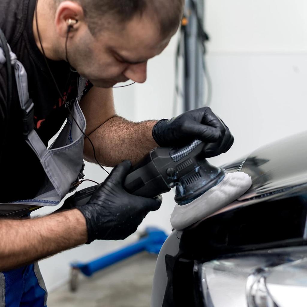 Mudder 40 Pieces Buffer Pads Cover Car Polisher Bonnet Orbital Buffer Bonnets Microfiber Waxers Bonnet Set Including 24 Microfiber 8 Plush 8 Non