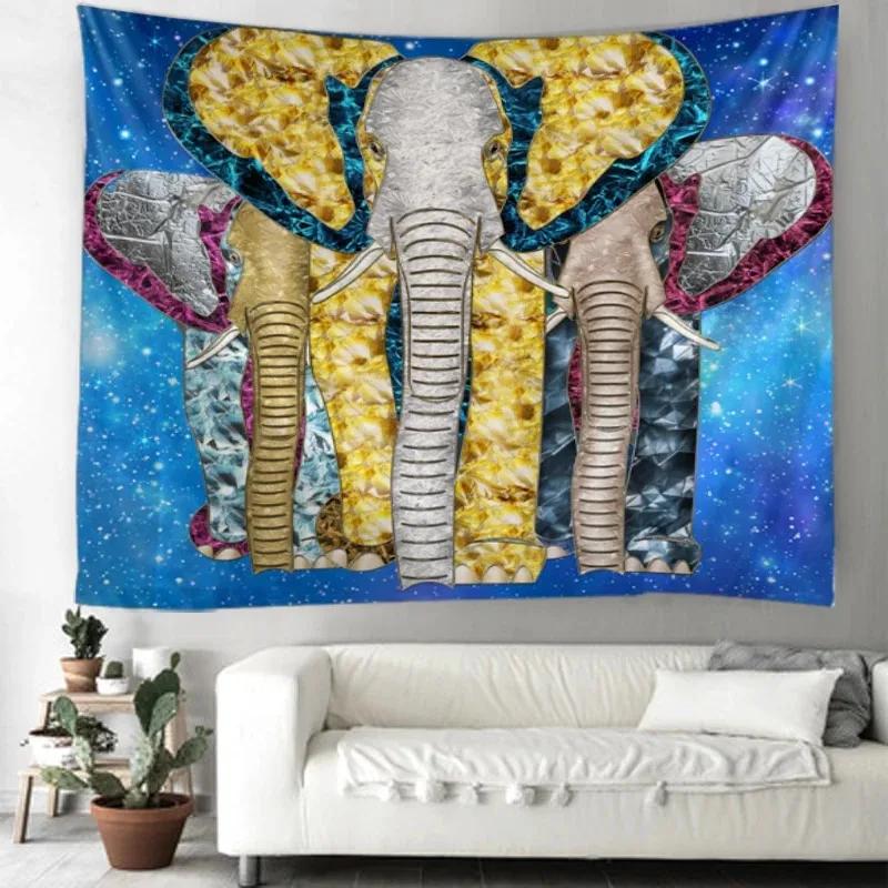 

Украшение дома, стены, гобелен, картина со слоном, узор, фон, офис, гостиная, гобелен 100x75cm