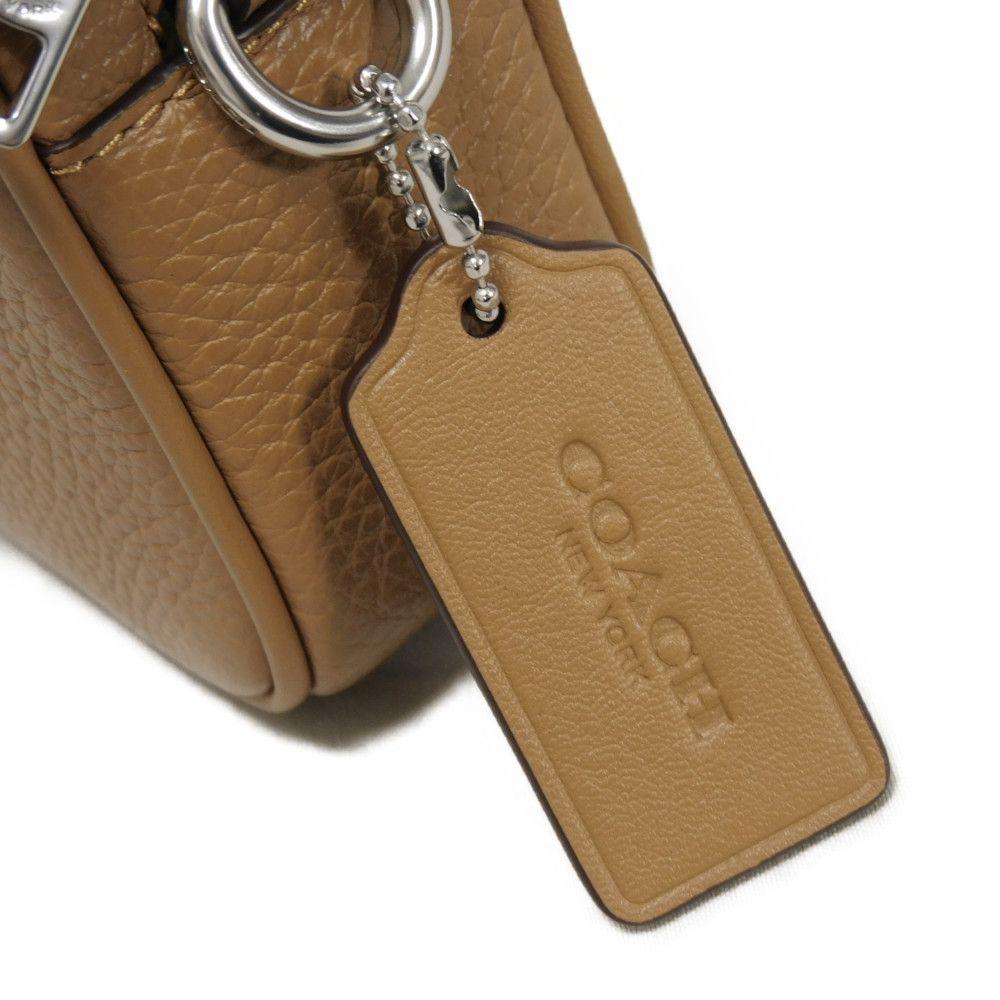 Used 9726 Jaden Crossbody CR179 7921 Current Brown Pochette Unused Logo Embossed Light Saddle Men's from Japan AUTHENTIC