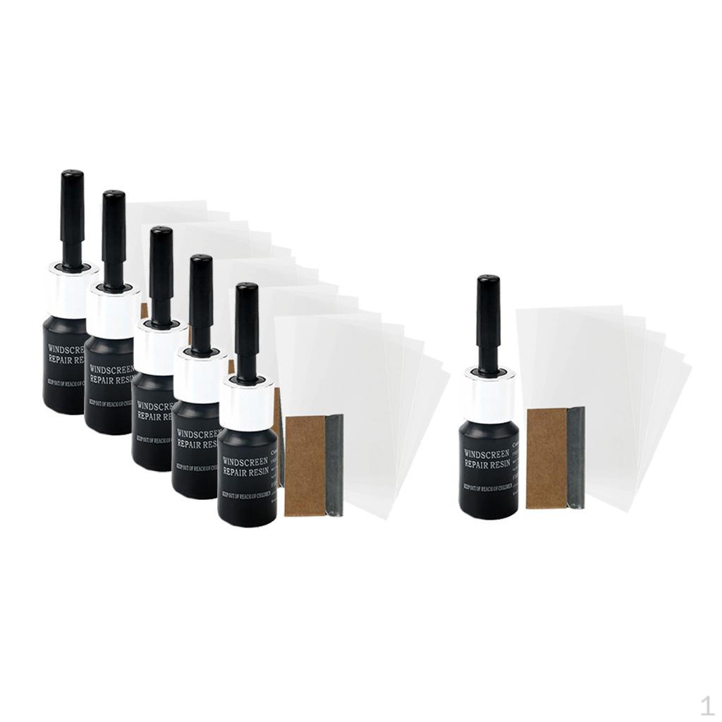 

6x Набор для ремонта лобового стекла автомобиля Автомобильная смола для ремонта царапин на стекле лобового стекла