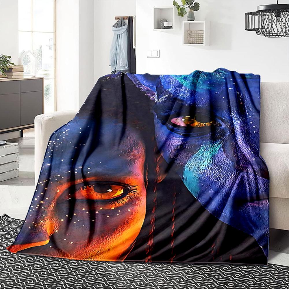1Pc Fiery Demon Artwork Blanket For Couch Bed Plush Cozy Fuzzy Blanket Super Soft Warm Blankets For Fall And Winter 0918289