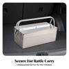 Rust Resistant Stainless Steel Toolbox Easy to Clean Double-Layer Fold-Open Tool