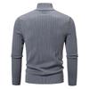 Men S Stand Collar Long Sleeve Jacquard Knit Cardigan Sweater Casual Plus Size