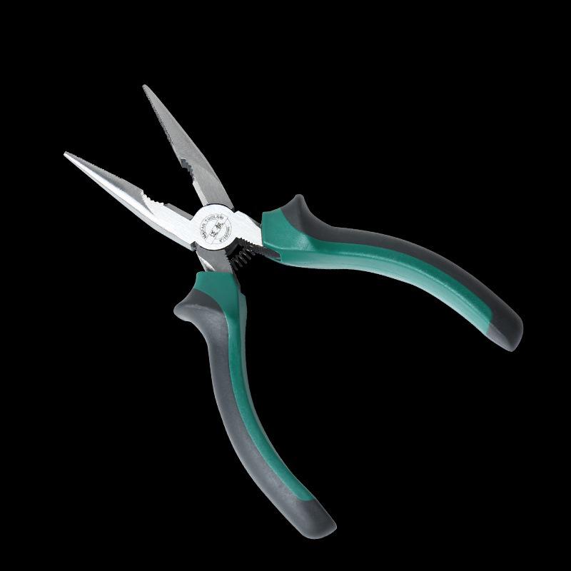 

American Tiger 6-inch Needle Nose Pliers, Precision Jaws, Electrician s Labor-saving Tool Set