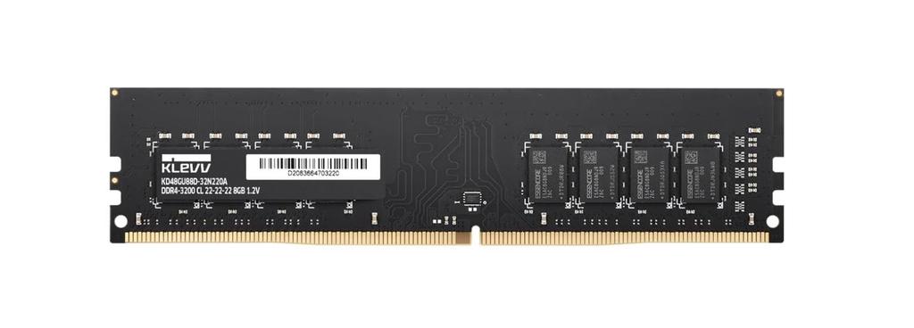 KLEVV Desktop PC Memory DDR4 3200 PC4-25600 8GB x 1 Module 288 Pin CL22 1.2V Standard JEDEC Compliant Expansion Memory Essencore KLEVV