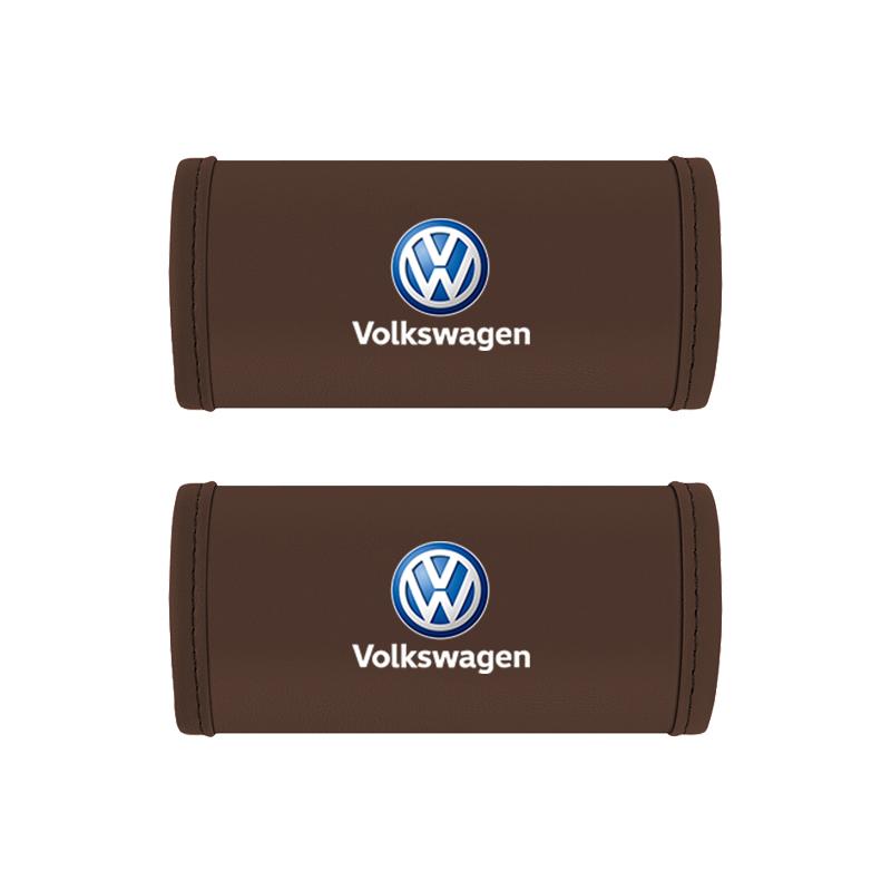 2Pc Car Anti Slip Pull Glove Car Interior Leather Handle Protector Cover For Volkswagen VW Golf T5 ID3 T-ROC Atlas T-Cross Jetta Zh2