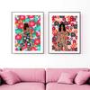 Colorful Abstract Girl Butterfly Flower Wall Art Canvas Painting Nordic Posters And Prints Wall Pictures For Living Room Decor No Frame