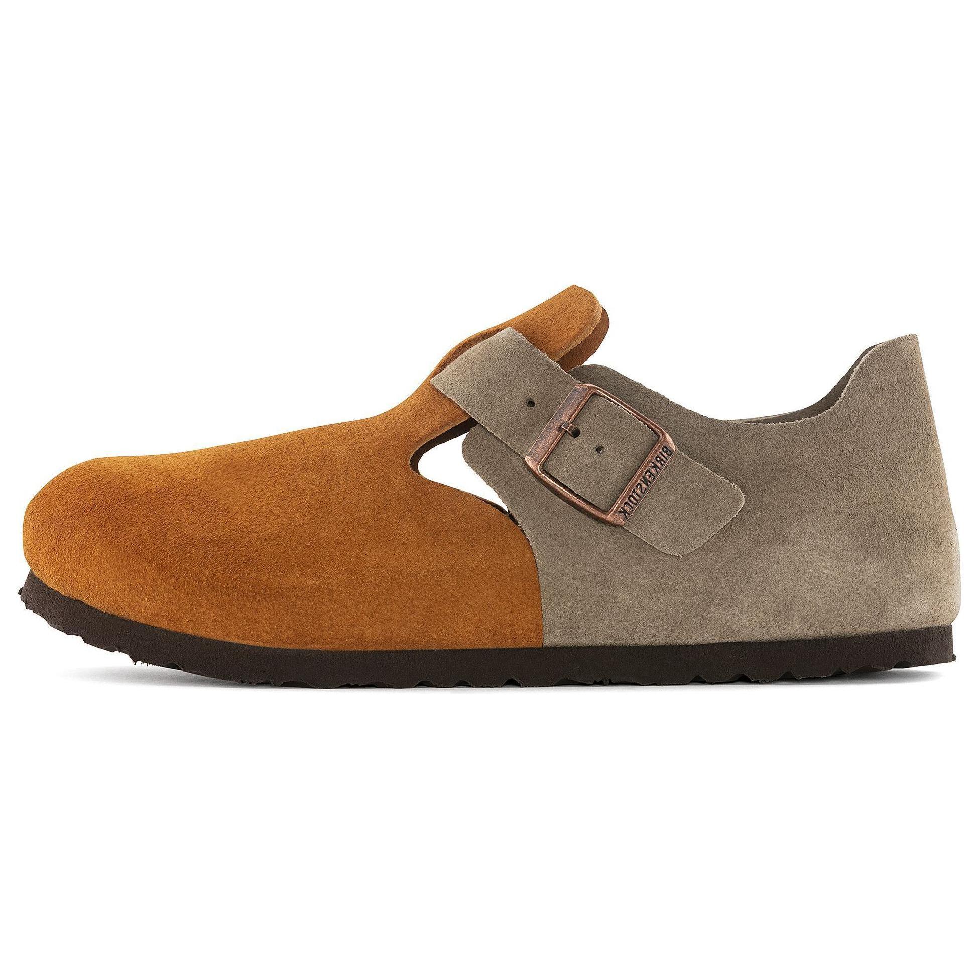 Birkenstock Замшевые Низкие Повседневные Туфли Унисекс Коричнево-Серые Обычные 1024973 42
