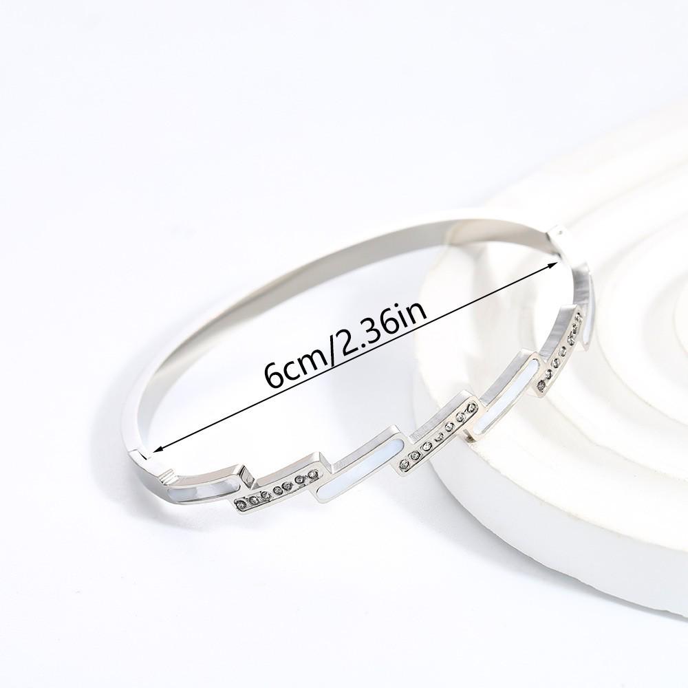 Европейский бестселлер Геометрический браслет с точками и бриллиантами из нержавеющей стали с титановой застежкой