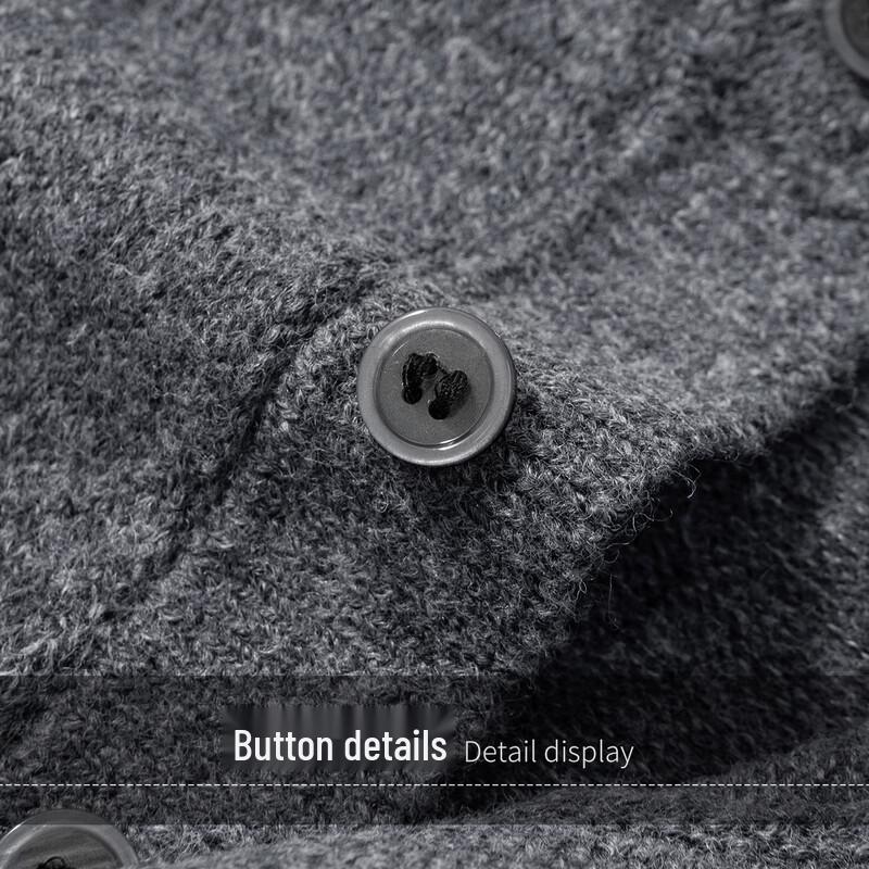 Men's Heavyweight Wool-Blend Henley Knit Sweater
