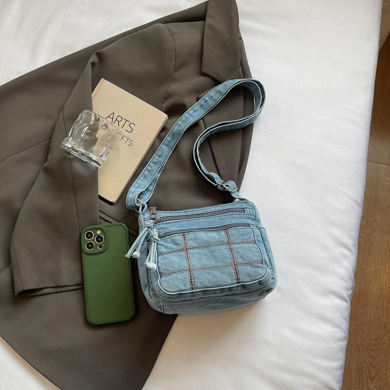 Shoulder Bag Women's Crossbody Bag Denim Small Square Bag