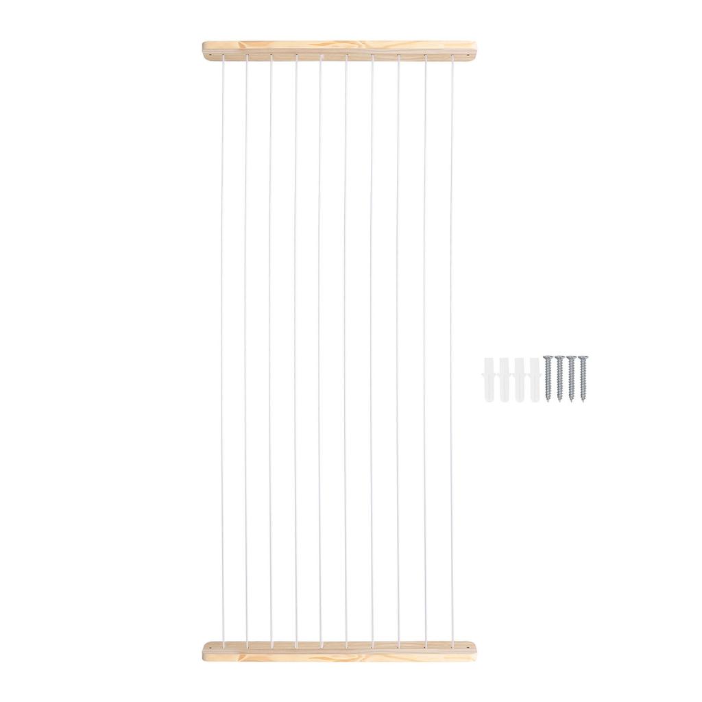 Wall Stuffed Animal Organizer Wooden Adjustable Length Space Saving Wall Plush Toy Storage Shelf