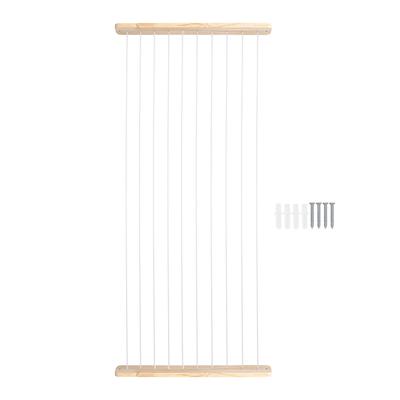 Wand Stofftier Organizer Holz Verstellbare Länge Platzsparend Wand Plüschtier Aufbewahrungsregal