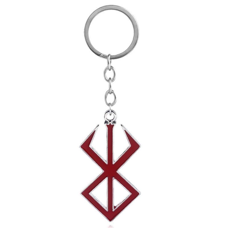 Collar con Llavero de Logo de Guerrero Berserk - Accesorios de Broche Huevo del Rey Guts