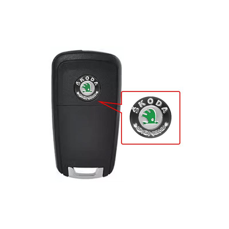 14mm Car Remote Key Sticker Aluminum Emblem Decal For Skoda Octavia Kodiaq Fabia Superb Rapid Kamiq Karoq A5 2 3Yeti Enyaq A7 jzfb61