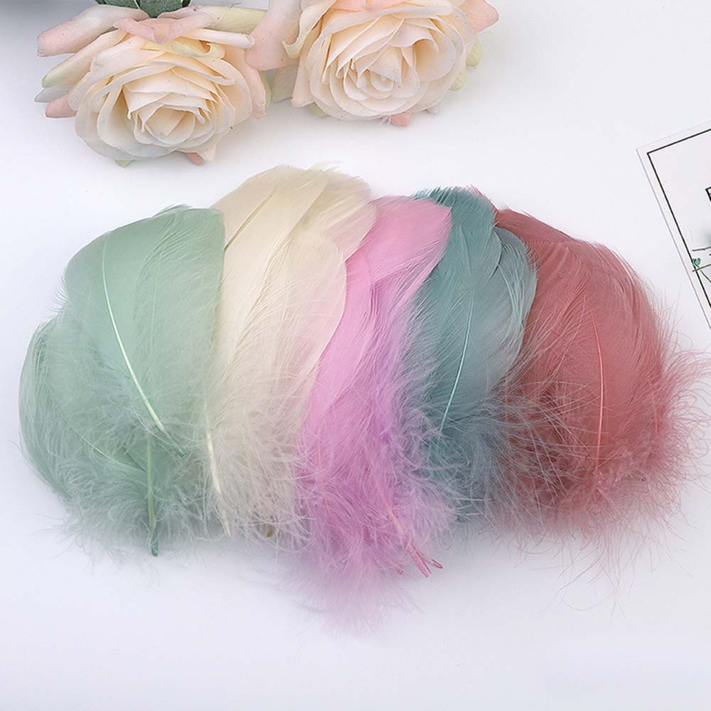 Goose Feather 6cm~11cm For Beautiful Decoration Handicraft Gift Box DIY 50/100/150pcs Colorful Goose Feathers