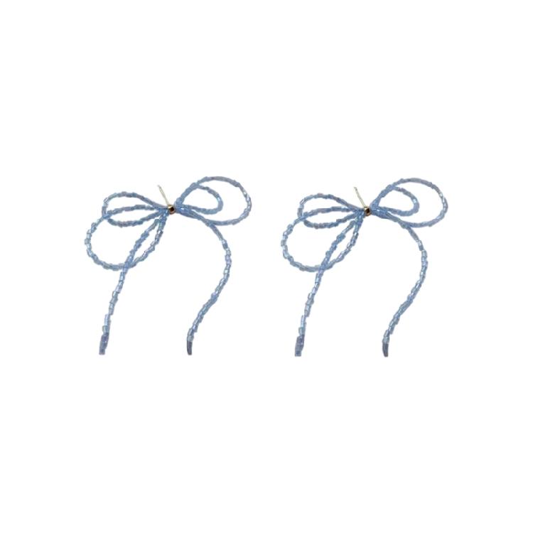 Fashionable Butterfly Knot Earrings for Women Girls Beaded Bowknot Studs Earwear Comfortable Daily Wear Ear Rings 1