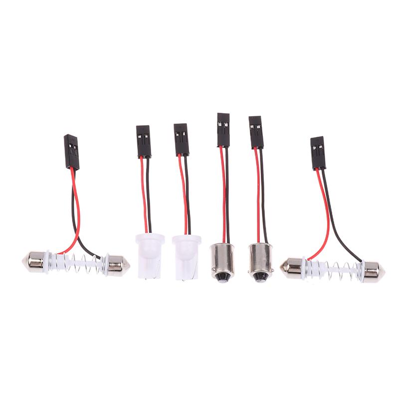 10 Stück Adapter Für Auto Licht LED Panel Bremsleuchte Auto Innenraum Deckenleuchte T10 BA9S T4W Keil zu Rosa Stecker Kabel