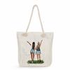 Sisters Print Thick Rope Single-shoulder Beach Bag 7275 CLE