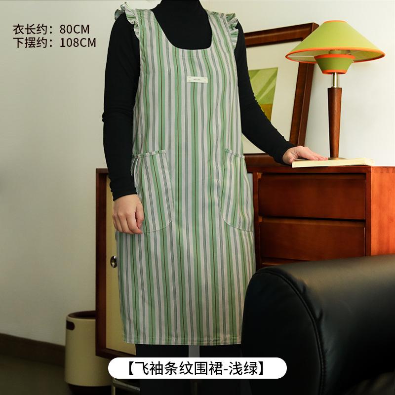 Apron kitchen household female high value anti-splashing oil high sense young foreign style good-looking waist светло-зеленый