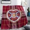 1 pièce Couverture en flanelle à motif du Heart of Midlothian Football Club Convient à toutes les saisons pour la décoration intérieure Chaleur et confort Cadeaux Cadeau de vacances