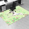 Office Rug Dalmatian, Floral theme 3D Printed Anti-Slip Rug-Machine Washable for Living Room