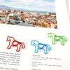 20pcs Colorful Horse Design Metal Paper Clips Creative Animal Shaped Bookmark Binder Clips for Teachers Office School Supplies