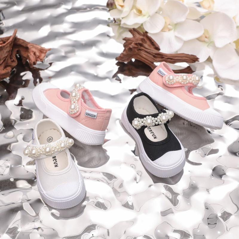 Girl Shoes Autumn New Soft Sole Children Shoes Breathable Kid Canvas Shoes Kid Casual Shoe Fashion Princess Shoe Mary Jane Shoe