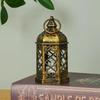 Wind Lantern 1PCS Electronic Candle Light Hexagonal Wind Lantern Portable, Portable Small Lantern Night Light, Wood Handmade