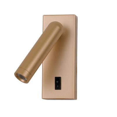 Kinkiet LED 2,5W Z Reflektorkiem I Włącznikiem NOVA WL-46376-1-GD Italux