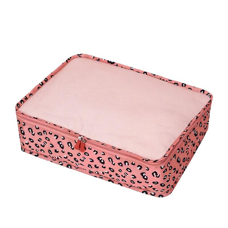 Travel storage bags, luggage organizer bags, bra and clothing organizer bags - Large capacity, visible mesh storage bags. розовый