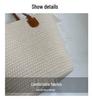 2024 Spring Women's Wool Knit Bucket Bag: Retro Pastoral Style Straw Shoulder Bag