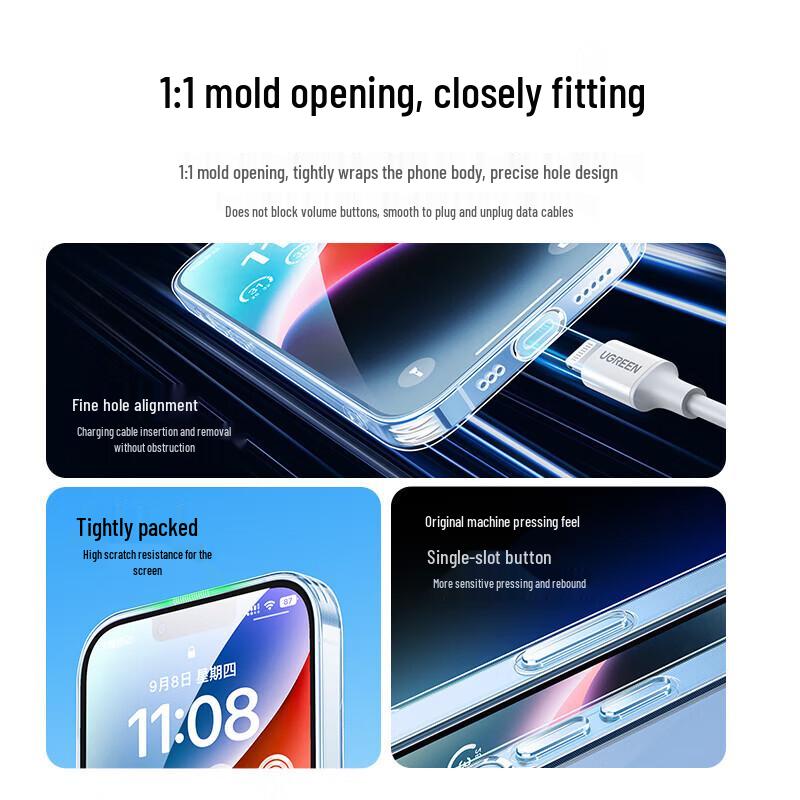 Ugreen iPhone 14 Transparent Anti-Yellowing Protective Case