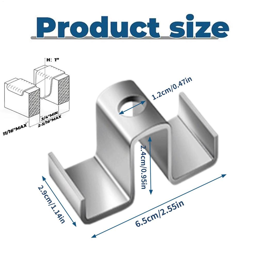 Saddle Clips 25-Piece Metal Grating Fastener For Drainage Systems Fixing Fastener Weather Proof Clamp For Workers Technicians