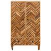 Storage Cabinet In Brown 60 X 33.5 X 100 Cm Solid Mango Wood
