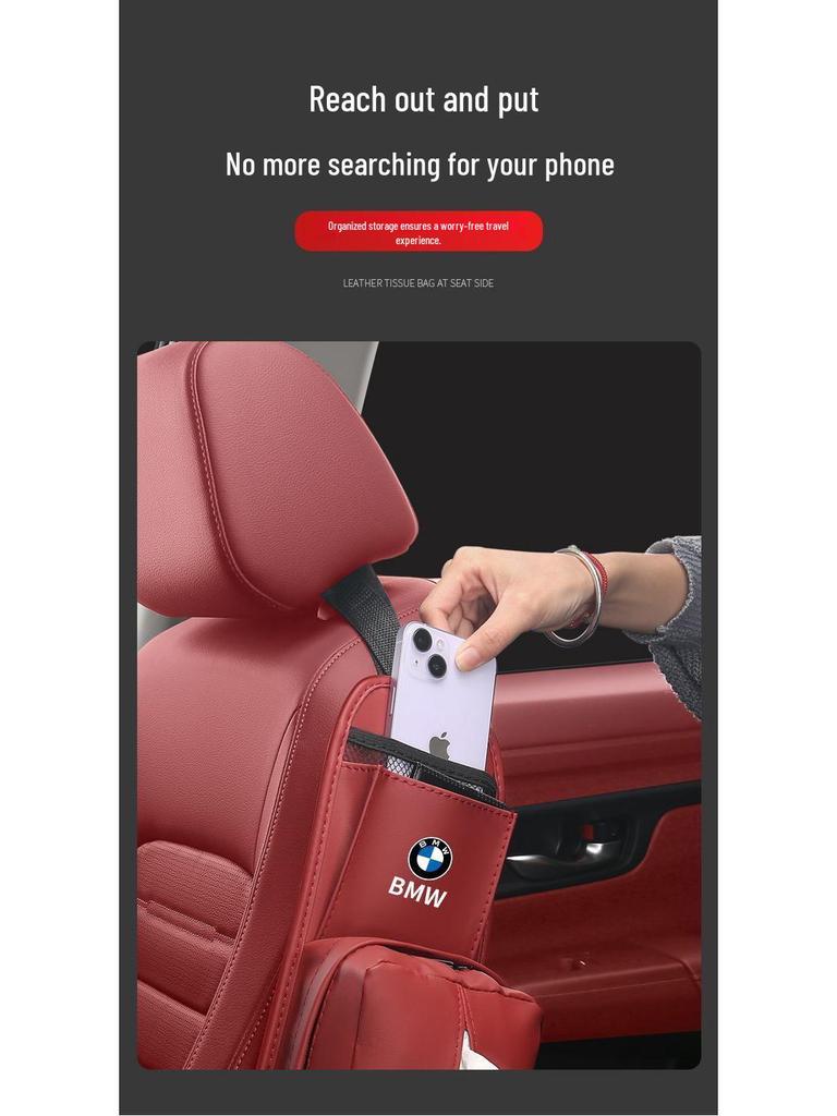 Sitzseiten-Aufbewahrung & Taschentuchbox für BMW X3/X4/X5/X6/X7/3er/5er Serie