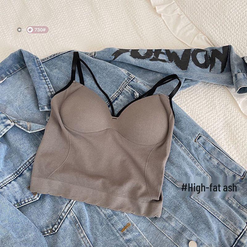 

Топ-майка Spicy Girl с глубоким V-вырезом и бюстгальтером с красивой спинкой - Универсальный, облегающий цельный топ Standard