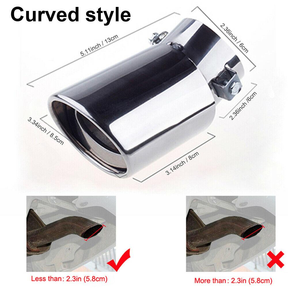 DSYCAR 1Pcs Universal Stainless Steel Car Exhaust Tail Muffler Tip Pipe for Car-styling Decoration DIY Accessories