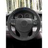 Black Suede Leather Steering Wheel Cover For BMW 5 Series F10 F07 2009-2017 F01