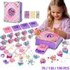 Kit Mágico para Fazer Joias 3D Mágico DIY Anéis de Joia Chaveiro Caixa Criativa Artesanal Conjunto para Meninas Presentes de Natal Aniversário