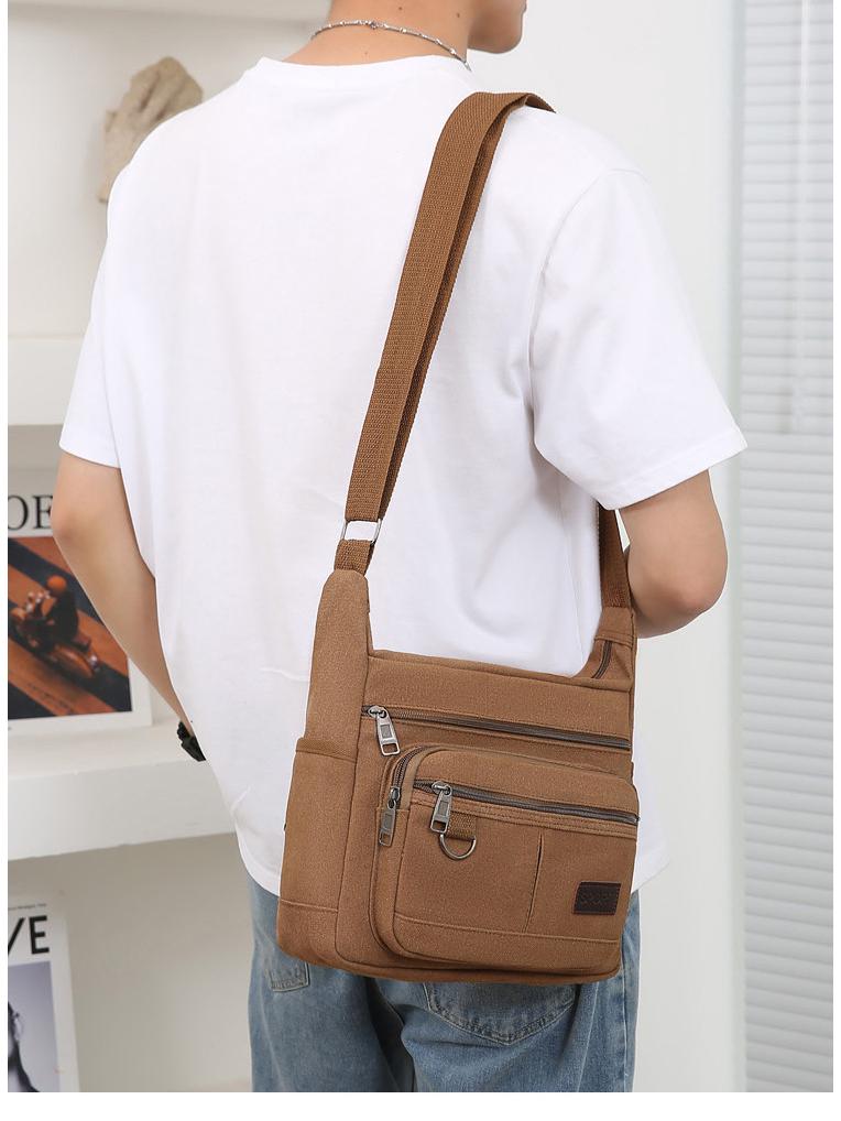 Herren Canvas Umhänge- und Schultertasche - Lässige Reise Messenger und Rucksack