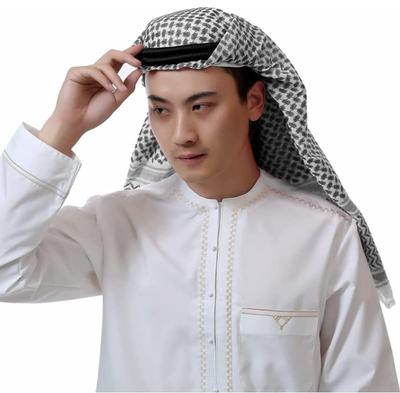 Turban Islamic Headband Arabic Hijab Muslim Fashionable Indian Stylish Head UV Solid Color Men's 2-Piece Set, Scarf, Style, Hairband, Bandana,