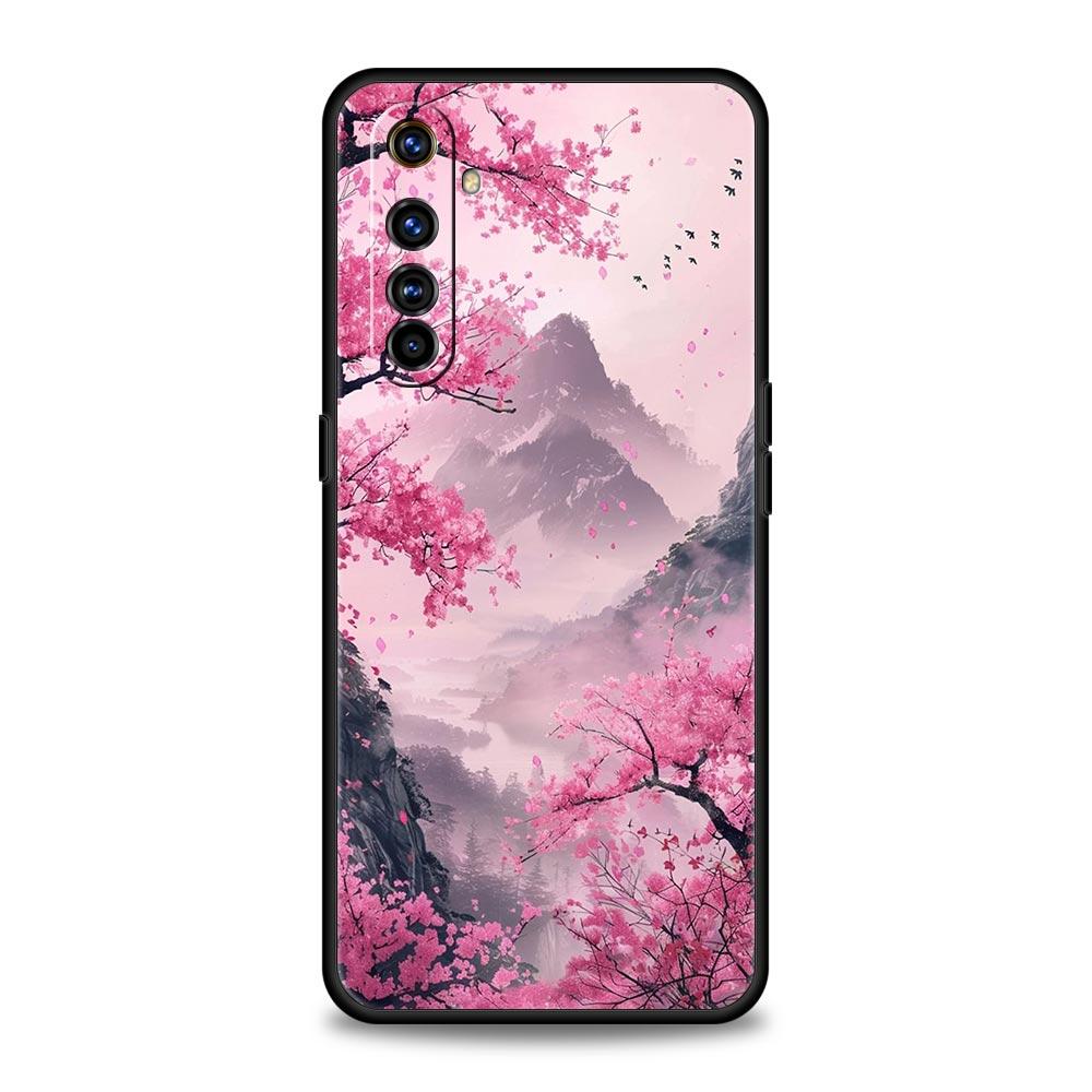 Pink Sunset Mountain Case For Realme C67 C63 C55 C53 C35 C25 C21 GT 2 3 5 6 10 11 12 13 Pro Plus 5G Soft TPU Phone Cover Fundas