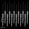 Clear Acrylic Icicle Ornaments Twisted Water Drop Design Snowflake Ornaments Set  Home Decoration