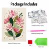 DIY Pearl Painting Kit Frameless Canvas Floral Arrangement 3D Shiny Bead Art Creative Family Craft for Home Decoration