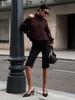 High Neck Off-Shoulder Sweater Women's Autumn Winter Ins Style Matching Knit Sweater Loose Pullover