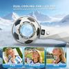2026 model football handheld fan, cooling turbine, portable, small, neck-hanging, high-speed, cold compress, rechargeable fan