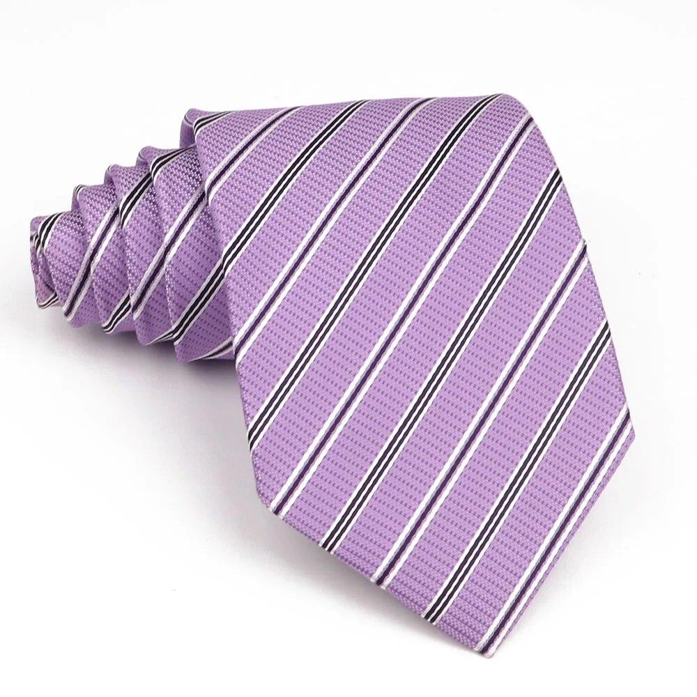 Lüks erkek Kravat 9 CM Geniş Çizgili Nokta Kravat Günlük Giyim Düğün Ofis Partisi