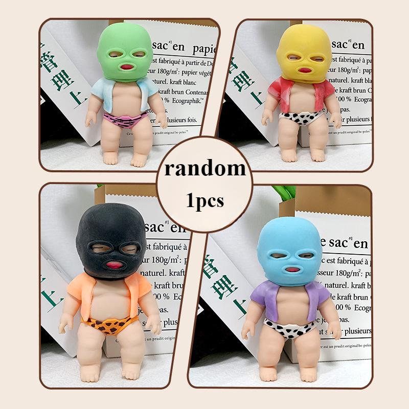 Stress Relieving Tool Sand Doll Stress Relieving Toy Deformation Release Doll Face Pinching Doll Pinching Music Slow Rebound